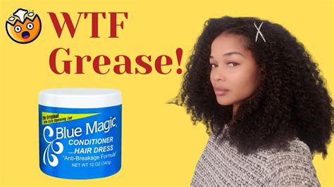 Blue hair grease infused with magical properties for natural hair